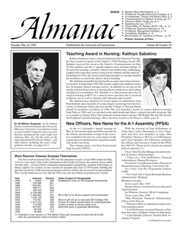 Almanac, 05/24/94, Vol. 40, No. 34