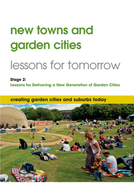New Towns and Garden Cities Lessons for Tomorrow