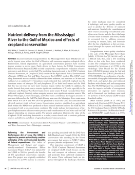 Nutrient Delivery from the Mississippi River to the Gulf of Mexico And