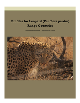 Panthera Pardus) Range Countries