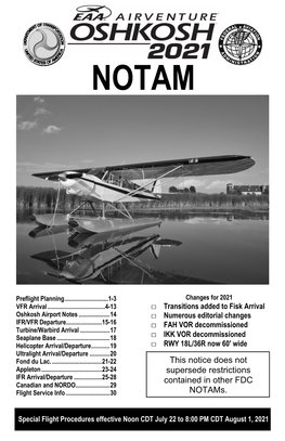 EAA Airventure Oshkosh 2021 NOTAM