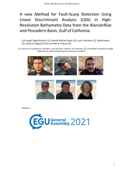 A New Method for Fault-Scarp Detection