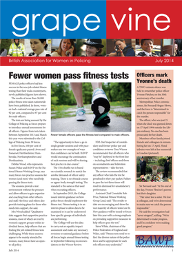 Fewer Women Pass Fitness Tests Officers Mark