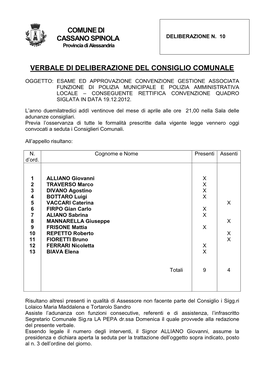 10 Approvazione Convenzione Polizia