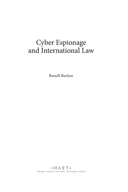 Cyber Espionage and International Law