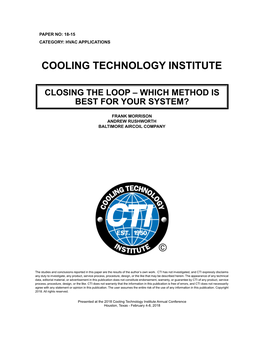 Cooling Technology Institute