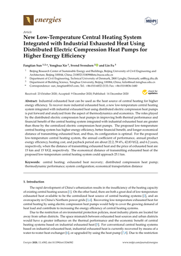 New Low-Temperature Central Heating System Integrated with Industrial Exhausted Heat Using Distributed Electric Compression Heat Pumps for Higher Energy Eﬃciency