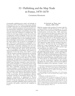 53 • Publishing and the Map Trade in France, 1470–1670
