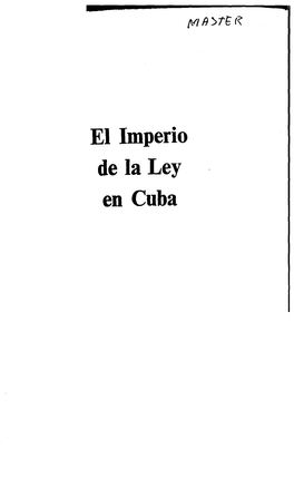 El Imperio De La Ley En Cuba