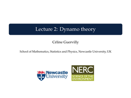Lecture 2: Dynamo Theory