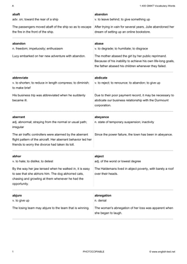 1400 GMAT Vocabulary Words