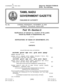 Tamil Nadu Government Gazette