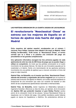 Neoclassical Chess Madrid