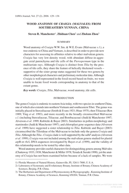 Downloaded from Brill.Com10/07/2021 08:53:11AM Via Free Access 130 IAWA Journal, Vol