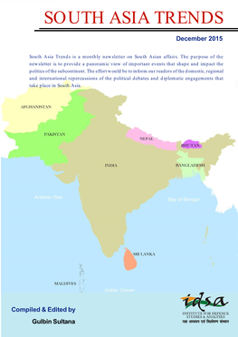 SOUTH ASIA TRENDSSOUTH ASIA TRENDS December 2015