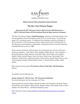 The New York Virtuoso Singers