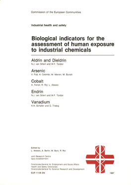 Biological Indicators for the Assessment of Human Exposure to Industrial Chemicals