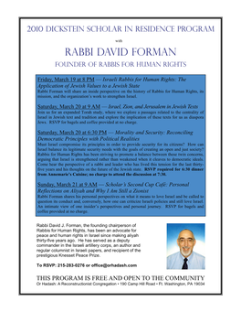 Rabbi David Forman