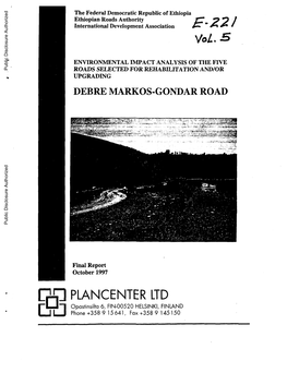 Debre Markos-Gondar Road