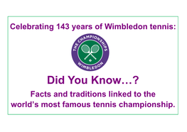 Wimbledon Tennis