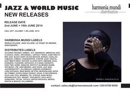Jazz & World Music New Releases