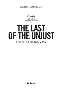 The Last of the Unjust a Film by Claude LANZMANN