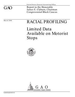 GGD-00-41 Racial Profiling: Limited Data Available on Motorist Stops