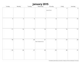 Jewish Calendar 2015