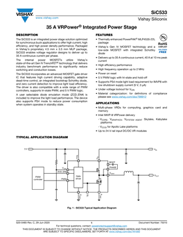 Sic533 35 a Vrpower® Integrated Power Stage