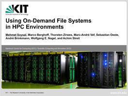 Using On-Demand File Systems in HPC Environments