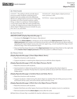 Object Pronouns