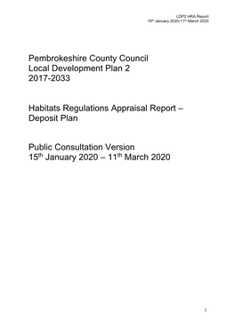 HRA Report 15Th January 2020-11Th March 2020