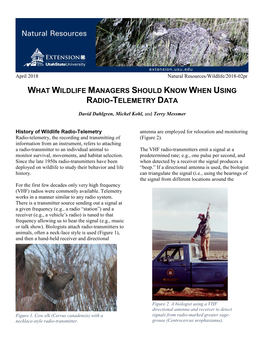 What Wildlife Managers Should Know When Using Radio Telemetry Data