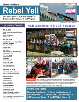 Rebel Yell the Newsletter of ACE Mid-Atlantic for Delaware, DC, Maryland, and Virginia