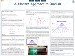 A Modern Approach to Sundial Design