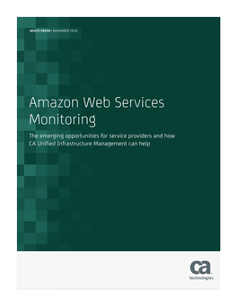 CA Amazon Web Services Monitoring