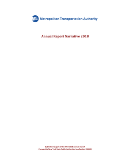 Annual Report Narrative 2018