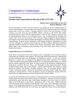 Comparative Connections a Quarterly E-Journal on East Asian Bilateral Relations