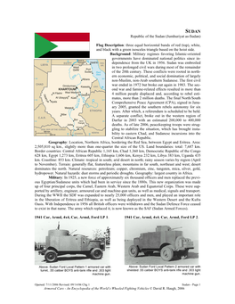 SUDAN Republic of the Sudan (Jumhuriyat As-Sudan)