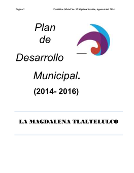 Plan De Desarrollo Municipal