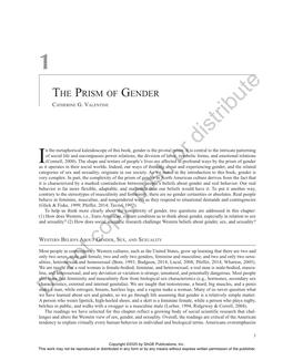 The Prism of Gender Catherine G