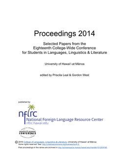 Proceedings 2014