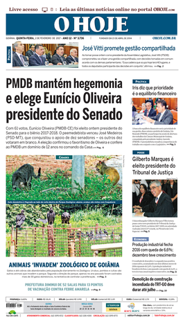 PMDB Mantém Hegemonia Iris Diz Que Prioridade É O Equilíbrio Financeiro É S O J