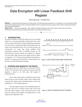 Data Encryption with Linear Feedback Shift Register