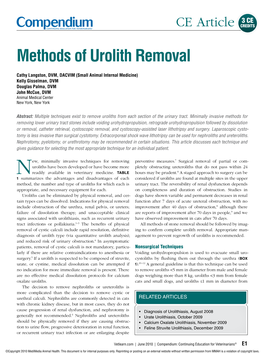 Methods of Urolith Removal