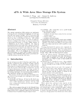 Xfs: a Wide Area Mass Storage File System