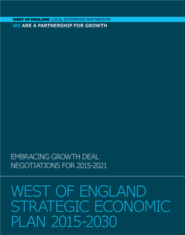 West of England Strategic Economic Plan 2015-2030 01 Contents