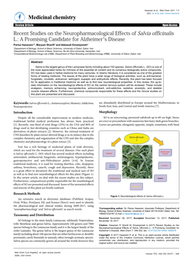 Recent Studies on the Neuropharmacological Effects Of