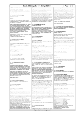 Radio 4 Listings for 10 – 16 April 2010 Page 1 of 15