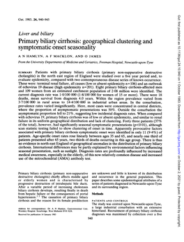 Primary Biliary Cirrhosis